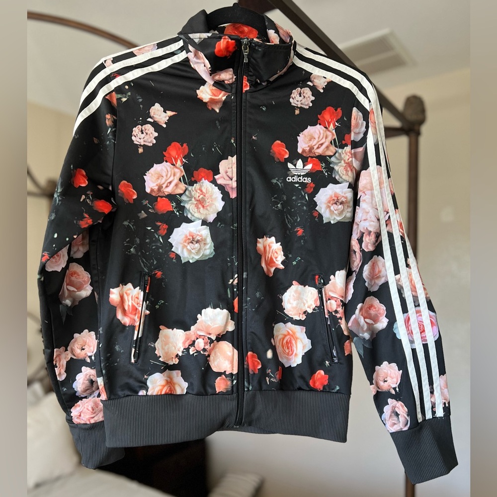 adidas Black Floral Women's Jacket